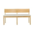thumbnail image 4 of Boraam Capella 18" Wood & Fabric Dining Height Bench in Natural/Cream, 4 of 6