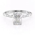thumbnail image 6 of Solitaire Brilliance 2.50CT Radiant Moissanite Engagement Ring with Hidden Halo and Pave Setting 18k White Gold, Ring Size 8, 6 of 6