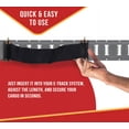 thumbnail image 5 of (16 Piece) E-Track Bungee Tie-Down Straps - Assorted Lengths for Securing Tools to Enclosed Trailer Walls - 2 inch Black Bungee Straps - E-Track Accessories, 5 of 7