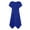 Blue, variant on Irregular Hemline Midi Dress for Women Casual Short Sleeve A-Line Dress with Round Neck,Side Pockets,and Stretchy Fabric for Everyday Casual Style