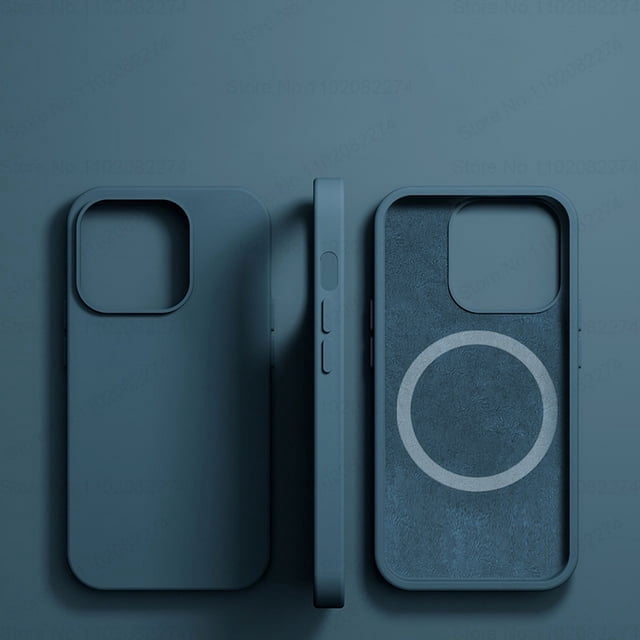 Original Liquid Silicone Magnetic Case For iPhone 15 14 11 12 13 Pro Max For Magsafe Case Wireless Charge Soft Cover Accessories
