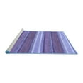 thumbnail image 2 of Ahgly Company Machine Washable Indoor Square Abstract Blue Modern Area Rugs, 7' Square, 2 of 4