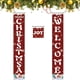thumbnail image 1 of Banner navideño Vhermosa guirnalda navideña a cuadros estilo búfalo para porche, 1 of 5