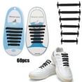 thumbnail image 1 of Silicone Shoelaces cordones de zapatos de encaje, Fácil de Operar Sneaker Home Sandals Sandals Board Zapatos escuela para Adultos, 1 of 7