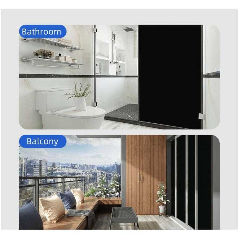 Blackout Window Film, 19.7 x 78.7 Inches, Black photo 5