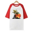 thumbnail image 3 of DailyTrove Women's Graphic Baseball Tee - Short Sleeve Casual Top, Playful for Summer & Gatherings, 3 of 4
