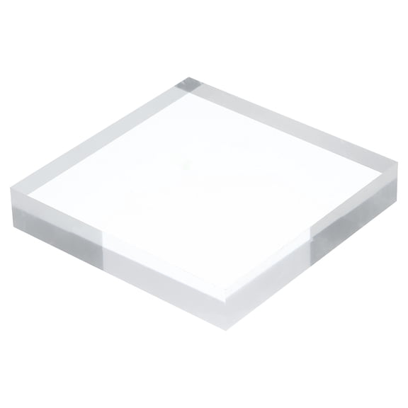Acrylic Display Stand Base 5x5x0.6 Inch Solid Clear Square Display Riser