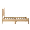 LHYY Mid-Century Modern Design Twin Platform Bed 1pc Natural Finish ...
