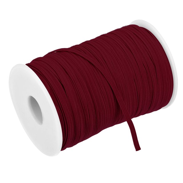 Banda elástica para coser Unique Bargains 1/8'(3mm)x109 yardas Púrpura Rojo Trenzado