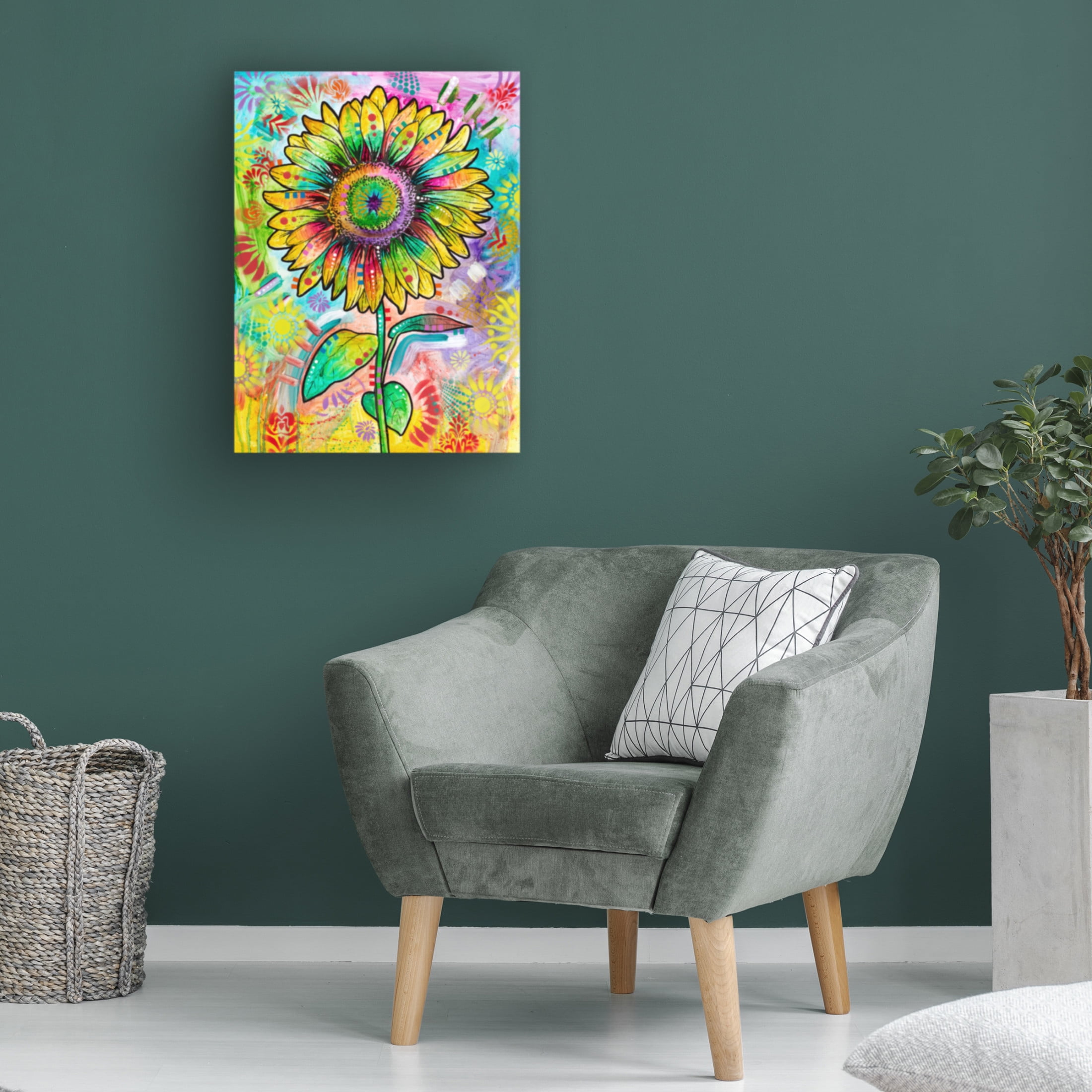 Canvas Wall Art - Dean Russo 'Growing Summer Tall' Wall Art for Living Room, Bedroom, or Office Décor by Trademark Fine Art - 35 x 47 Inches