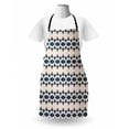 thumbnail image 3 of Abstract Apron, Continuous Triangle Arrangement Bicolored Simple Modern Illustration, Unisex Kitchen Bib with Adjustable Neck for Cooking Gardening, Adult Size, Pale Eggshell Night Blue, by Ambesonne, 3 of 4