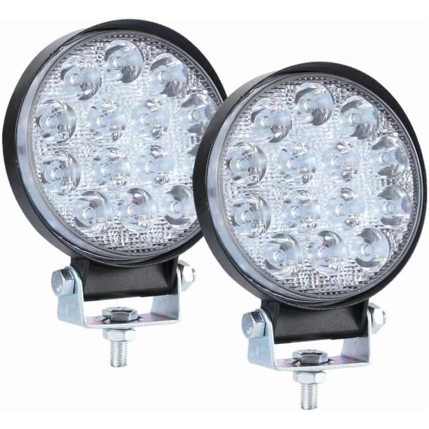 Luces LED todoterreno redondas de 140 W, barra de luces, parachoques, faros antiniebla para camión, tractor, barco, SUV, UTE, 12/24 V