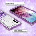 thumbnail image 4 of For Samsung Galaxy S20 Plus Case,Clear Liquid Glitter Waterfall Bling Protective Case for Galaxy S20 Plus - Purple, 4 of 7