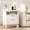 White, variant on Fluted Nightstand with Charging Station, Bedside Table with 2 Drawers and Storage Shelf, Mid Century Modern Side Table for Bedroom Living Room,Walnut