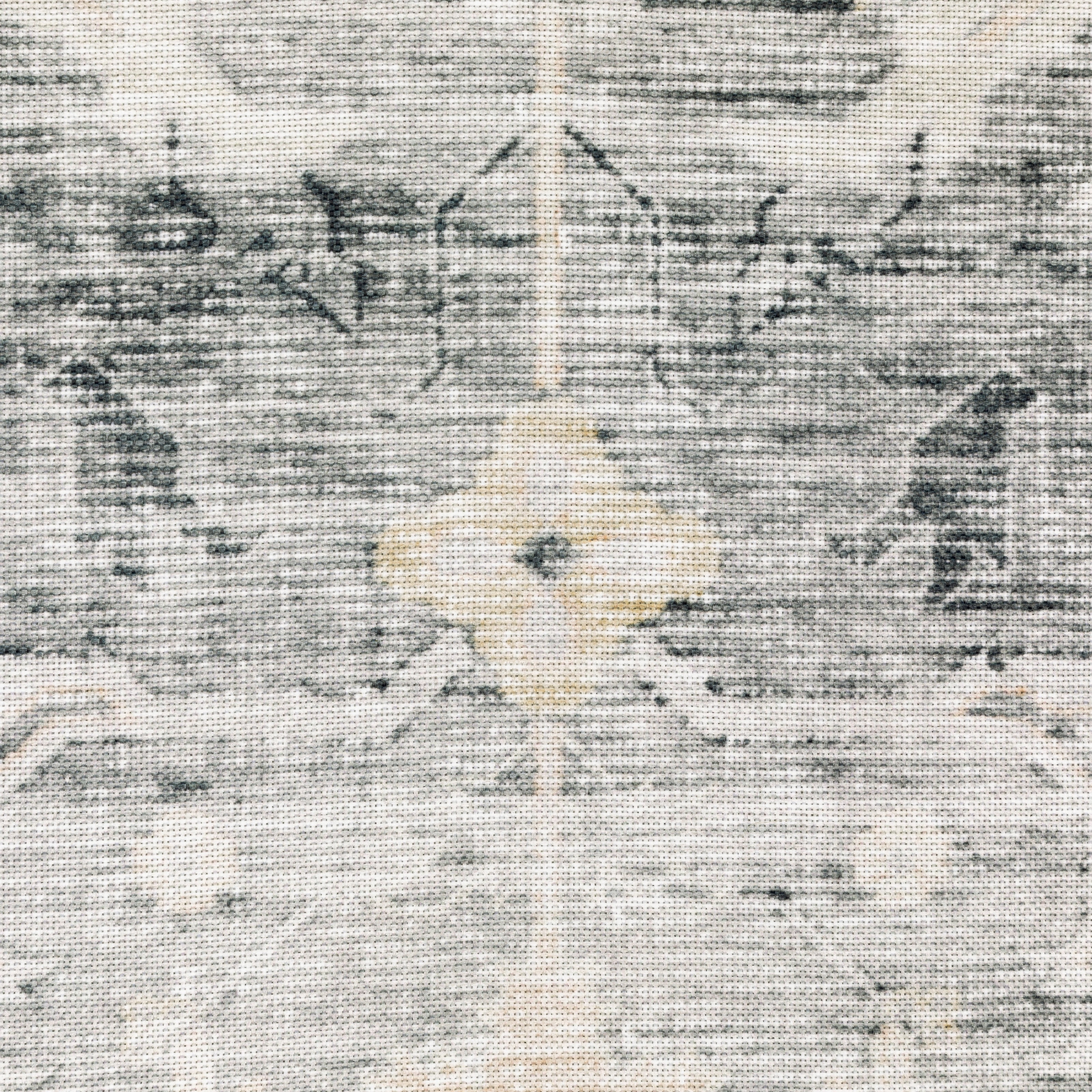 Avalon Home Celeste Washable Bordered Oriental Charcoal/ Grey Indoor Area Rug