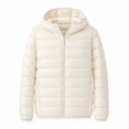 thumbnail image 2 of Women's Lightweight Hooded Puffer Jacket, Short Slim Fit Casual Winter Coat, 2 of 4