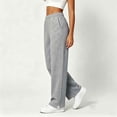thumbnail image 4 of BRELIL Women's High Waisted Straight Leg Sweatpants with Pockets Casual Loose Lounge Pants Solid Officewear Long Trousers Fashion Outfits, Dark Gray S, 4 of 7