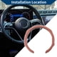 thumbnail image 3 of Funda para volante de cuero artificial PU Unique Bargains ABS Protector de volante de automóvil 14.96" Rosa claro 1 Pc, 3 of 6
