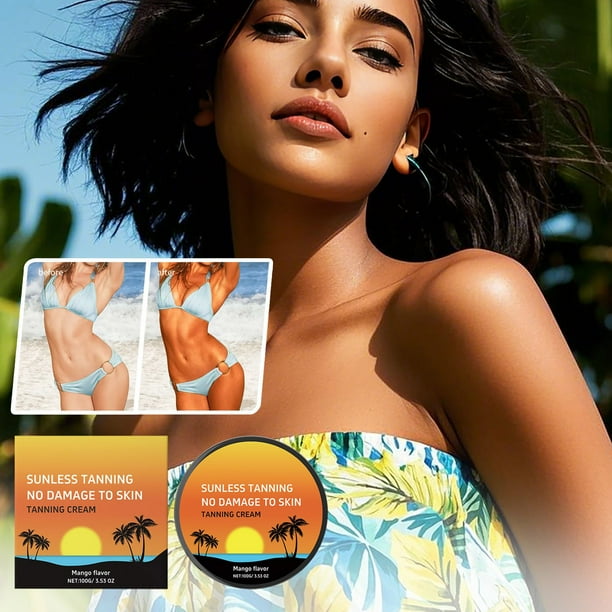 Crema bronceadora con aroma a mango y coco. Crea un bronceado hermoso, fácil de aplicar sin broncear. Apta para todo tipo de piel. 100 g. Meihei Frost.