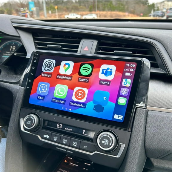 Gsuatey 2G 64G Android Car Radio for Honda Civic 2016-2020, 9" IPS HD Touch Screen Car Stereo with Wireless CarPlay Andriod Auto, Bluetooth, GPS, SWC, WiFi, ASP, RDS FM Head Unit with Backup Camera