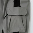 thumbnail image 3 of Fengqque Mens Cargo Pants Tapered Pants Elastic Waist Drawstring Pocket Color Blocking Pants Gray XL(XL), 3 of 8