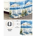 thumbnail image 3 of Sun Umbrella Ship Bed Skirt King Size 18" Drop Watercolor Beach Chair Summer Beach Ruffled Wrap Around Bed Skirts Adjustable Elastic Bedskirt Dust Ruffle for King Size Bed, 3 of 7