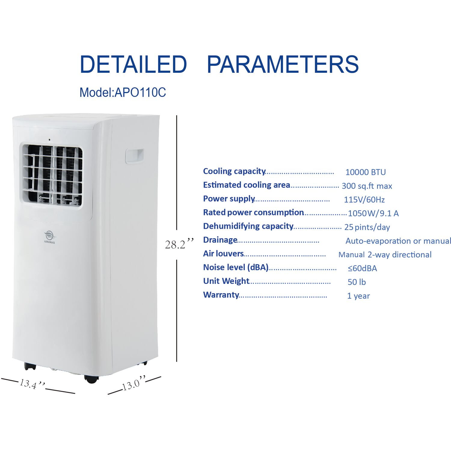 AireMax Portable Air Conditioner with 