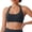 Black, variant on MVRLSH Sports Jelly Bras for Women Wide Strap Ribbed Medium Impact Padded Workout Gym Underwear Strapless Bra