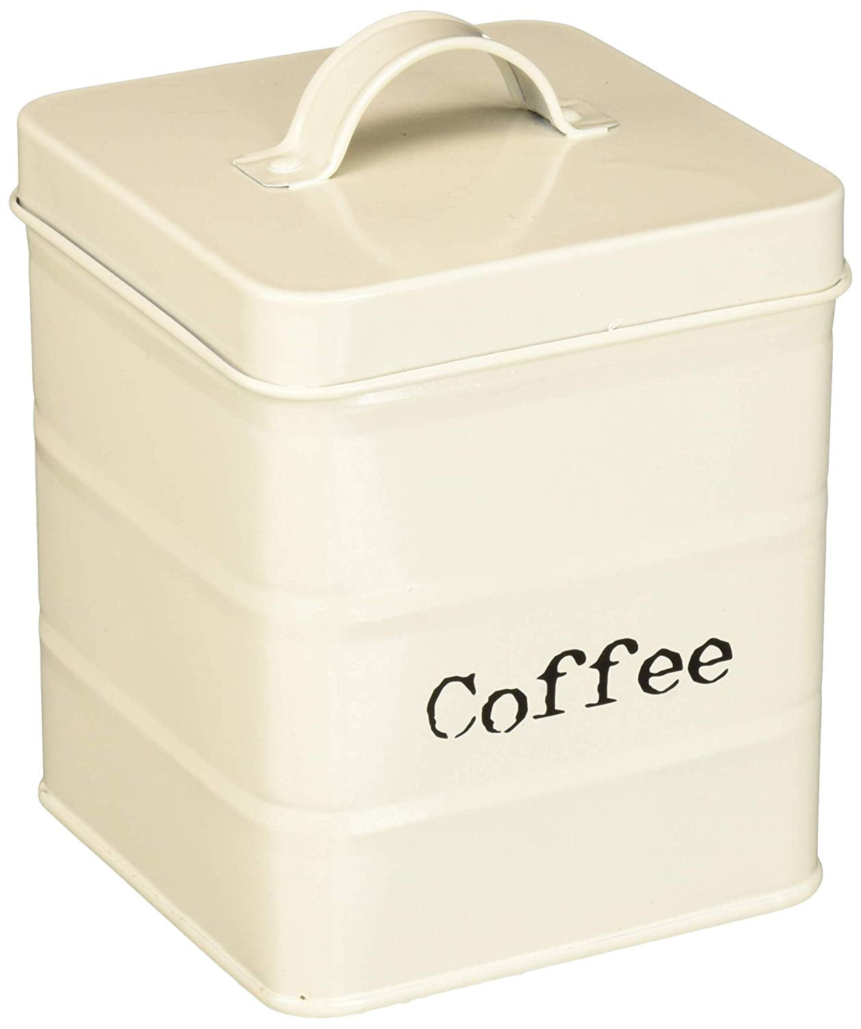 Home Basics Small Tin Canister, Ivory