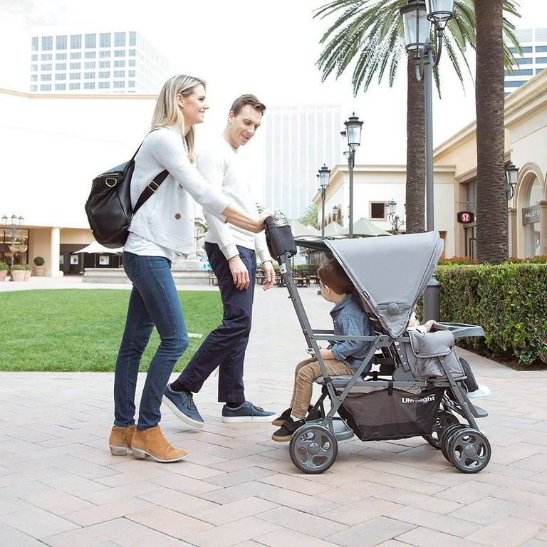 joovy Caboose Ultralight Double Stroller Sit and Stand Terrain Friendly Black Walmart