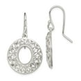 thumbnail image 3 of Sterling Silver Diamond Cut X Dangle Earrings, 3 of 5