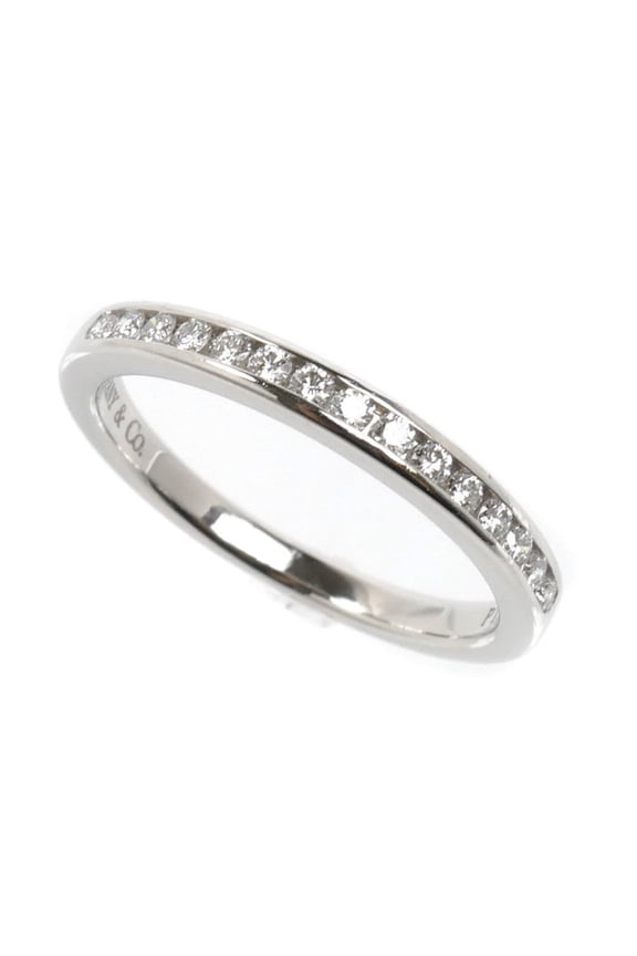 Pre-Owned TIFFANY&Co. Tiffany & Co. Pt950 Platinum Channel Setting Ring with Diamonds, 2.9g,...