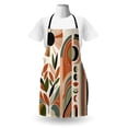 thumbnail image 3 of Monstera Apron, Mid Century Boho Style Abstract Art Nature Mystery Earthy Colors, Unisex Kitchen Bib with Adjustable Neck for Cooking Gardening, Adult Size, Beige Green and Burnt Orange, by Ambesonne, 3 of 4
