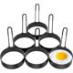 thumbnail image 1 of 6 Pack Egg Ring, Stainless Steel Round Egg Cooking Rings Non-Stick Frying Egg Maker Molds, 3.5inch/9cm Egg Ring, 1 of 5