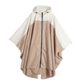 thumbnail image 3 of Chaqueta de poncho de lluvia unisex con capucha para adultos con bolsillos Suministro al aire libre Beige Zulema Chubasquero de mujer, 3 of 6