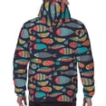 thumbnail image 7 of Daiia Colorful Fish for Men's Fashion Hoodies & Sweatshirts with Kangaroo Pocket Hooded Sweatshirt Breathable & Moisture Wicking-Large, 7 of 7