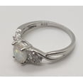 thumbnail image 6 of Size 10, White Fire Opal Topaz Sterling Silver Ring, 6 of 6