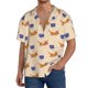 thumbnail image 1 of Balery Dachshund Camisa Casual de Manga Corta con Botones para Hombre, Texturizada, Estilo Cubano, para Playa, Verano-Medium, 1 of 5