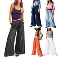 thumbnail image 6 of 2023 Wide Leg Pants for Women High Waisted Lightweight Jeans Street style Solid Color Pants Casual Loose Pants Jeans Baggy Stretch Fit Y2K Pants Jeans XS-L, 6 of 8