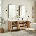 thumbnail image 3 of Shenzhen 72" Double Bath Vanity in Aged Natural Oak with Composite Stone Top, 3 of 12