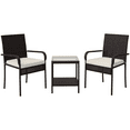 thumbnail image 1 of Outsunny 3 Piece Patio Furniture Set, PE Rattan Table w/ Stackable Chairs, 1 of 9