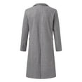 thumbnail image 6 of Men's Single Breasted Trench Coat with Wool Blend - Oversized Warm Lapel Work Business Jacket for Winter Fashion, Formal Events, and Christmas Parties,Gray,3XL, 6 of 6