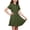Army Green B, variant on akafmk Teen Girls School Uniform Dresses Short Sleeve Collared Midi Dress Ruffled Placket Preppy Style Casual Summer A-Line Dress, 5-15 Years