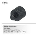 thumbnail image 3 of Uxcell 8Pcs Mic Stand Adapter 1/4 Female to M8 Male Camera Screw Thread Adapter for Microphone Tripod Stand Black, 3 of 5