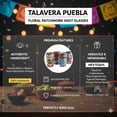 thumbnail image 2 of Set de 4 vasos de chupito MEXTEQUIL Talavera pintados a mano, 60 ml, 2 of 9