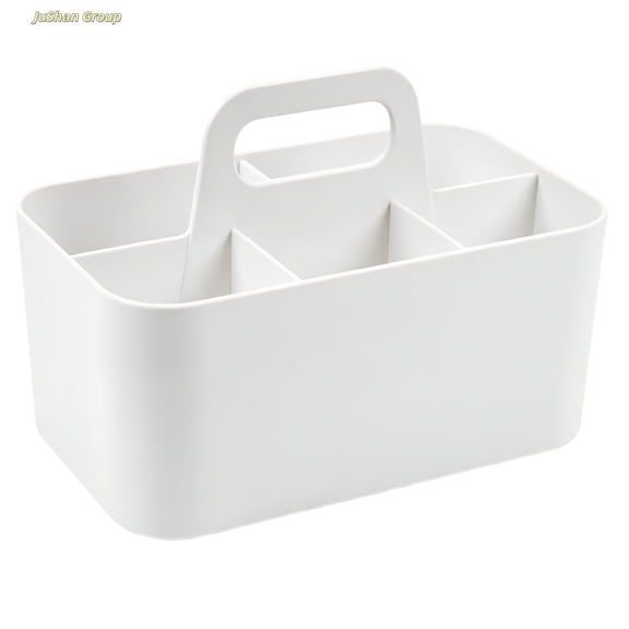 Multipurpose Caddy Organizer, Plastic Caddy with Handle, Stackable Desk Organizer for Stationery, Marker and Pencil, Office Supplies Organizer, Dorm Caddy