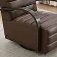 thumbnail image 3 of Kadyn Chair, Lounge Accent Chair, Reading Chair,Upholstered 360° Swivel Accent Chair with Armrests, Single Sofa Armchair for Bedroom, Brown, 3 of 10