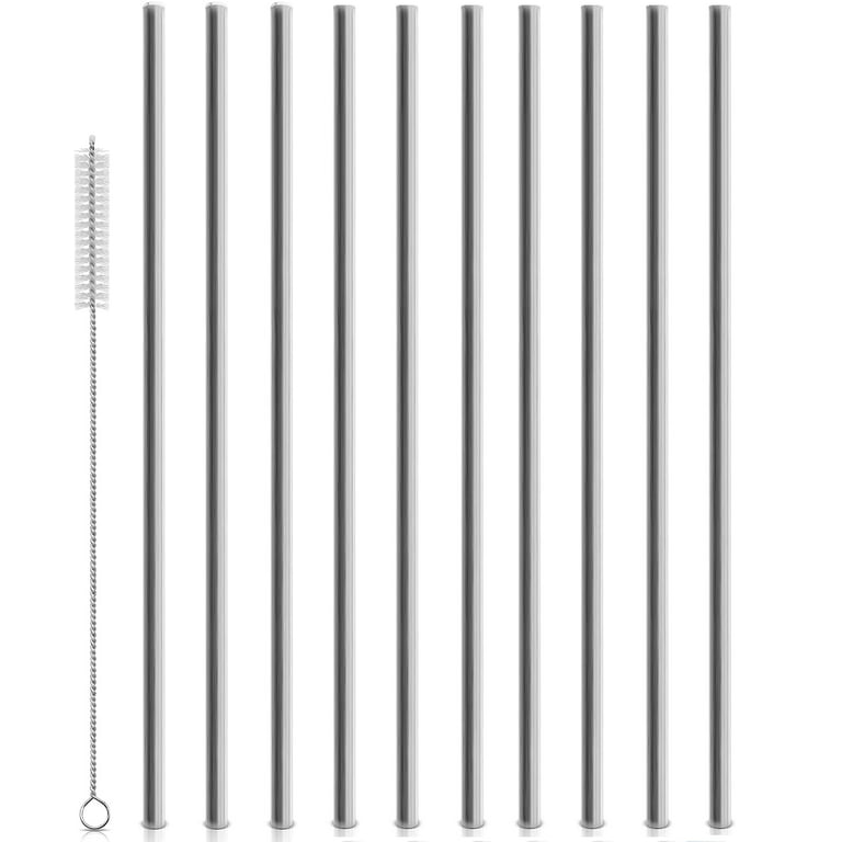 10 Pack Reusable Straws with 1 Cleaning Brush for Stanley Quencher