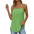 thumbnail image 2 of Pxiakgy Tank Top for Women Loose Fit Pleated Square Neck Sleeveless Shirt Curved Flowy Vest Basic Cotton Tee Summer Blouse Sleeveless Shirt Going Out Tops Cute 2025 Clothes, 2 of 7