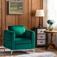 thumbnail image 4 of Mcombo Velvet Accent Club Chair,  Single Sofa Armchair 4066 (Green), 4 of 9